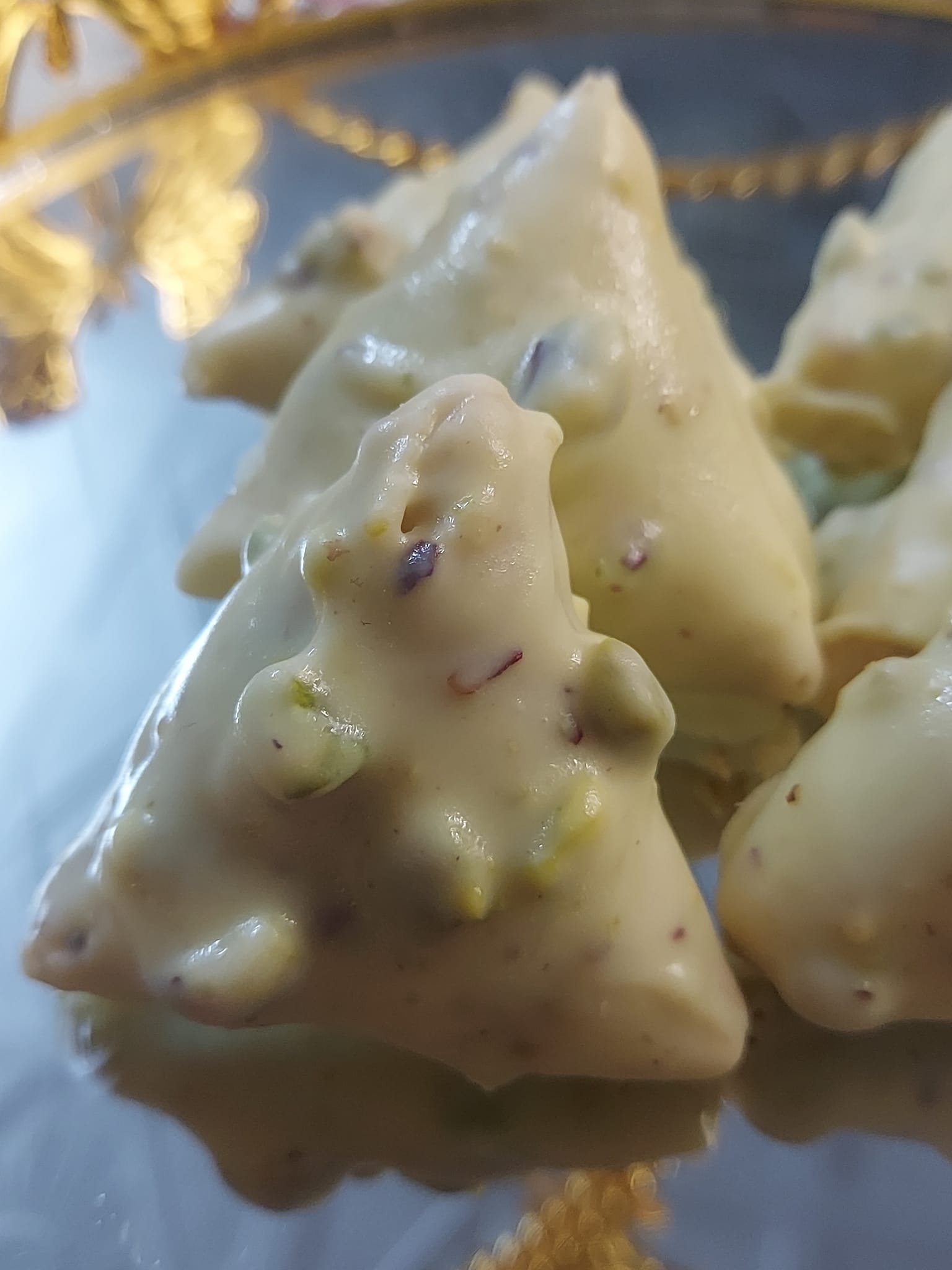 Samsa fondant pistache framboise