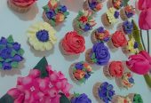 Bouquet cupcake en fleurs