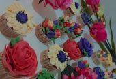 Bouquet cupcake en fleurs