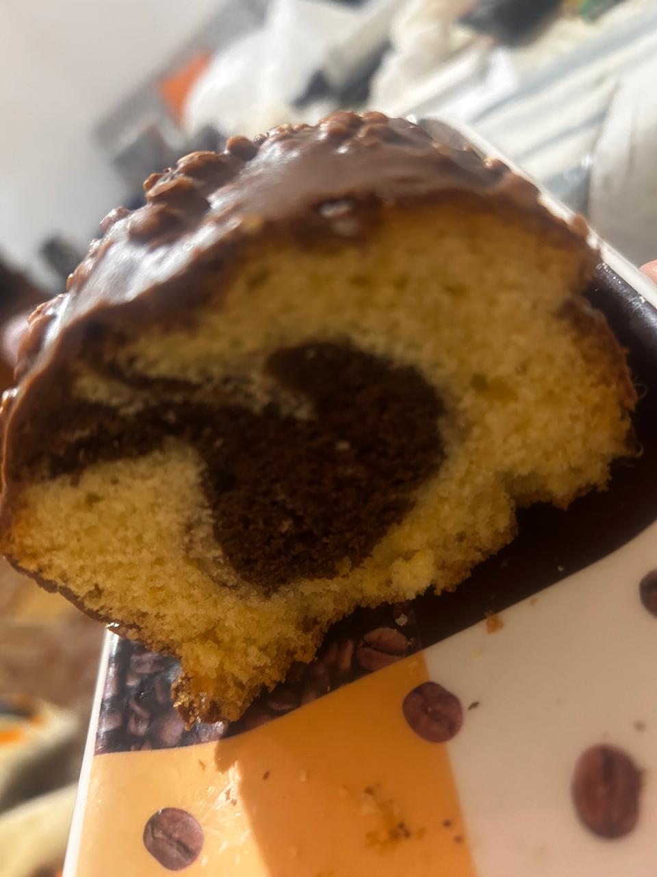 Cake marbré glaçage rocher