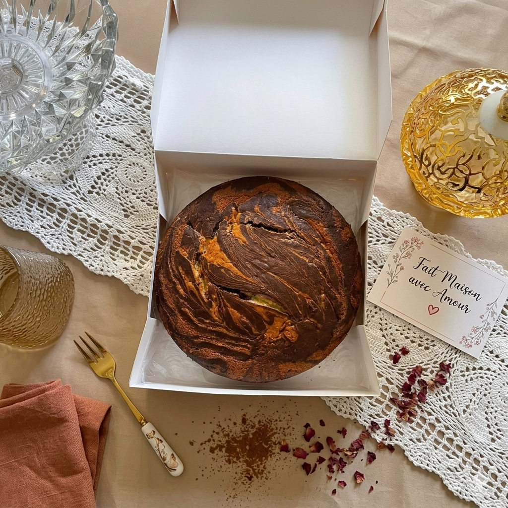 Gâteau marbré fait maison
